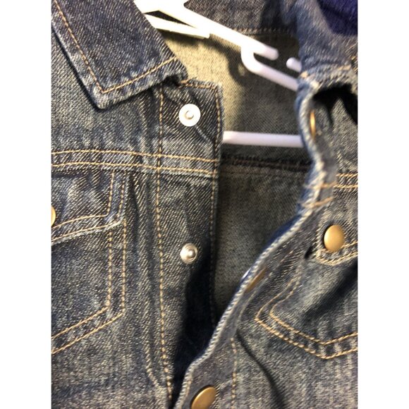 Crazy 8 Size 2T Dark Denim Jean Snap Up Jacket - Picture 2 of 4